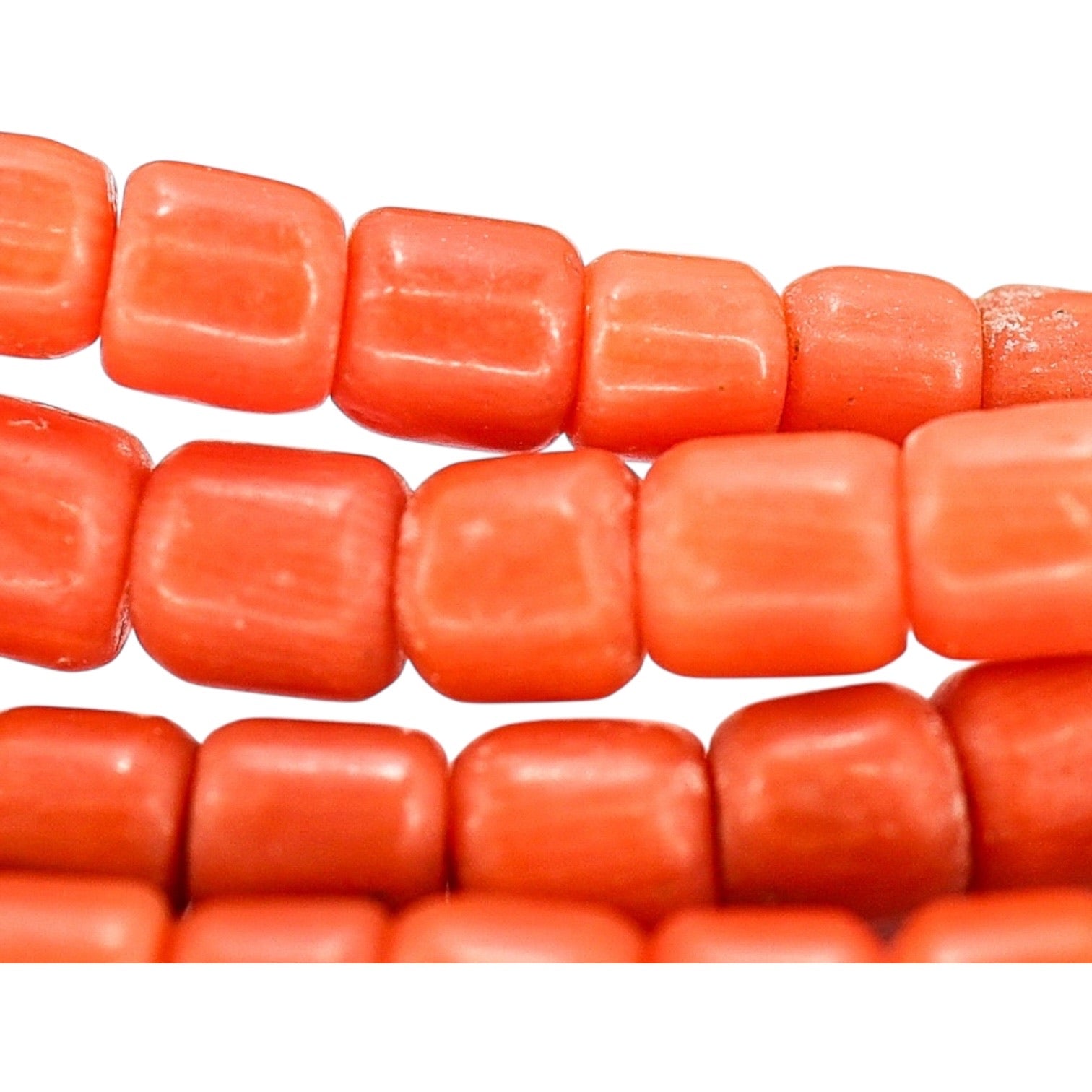 Vintage Genuine Undyed Pacific Salmon Coral And Sterling Necklace BOHO 27g