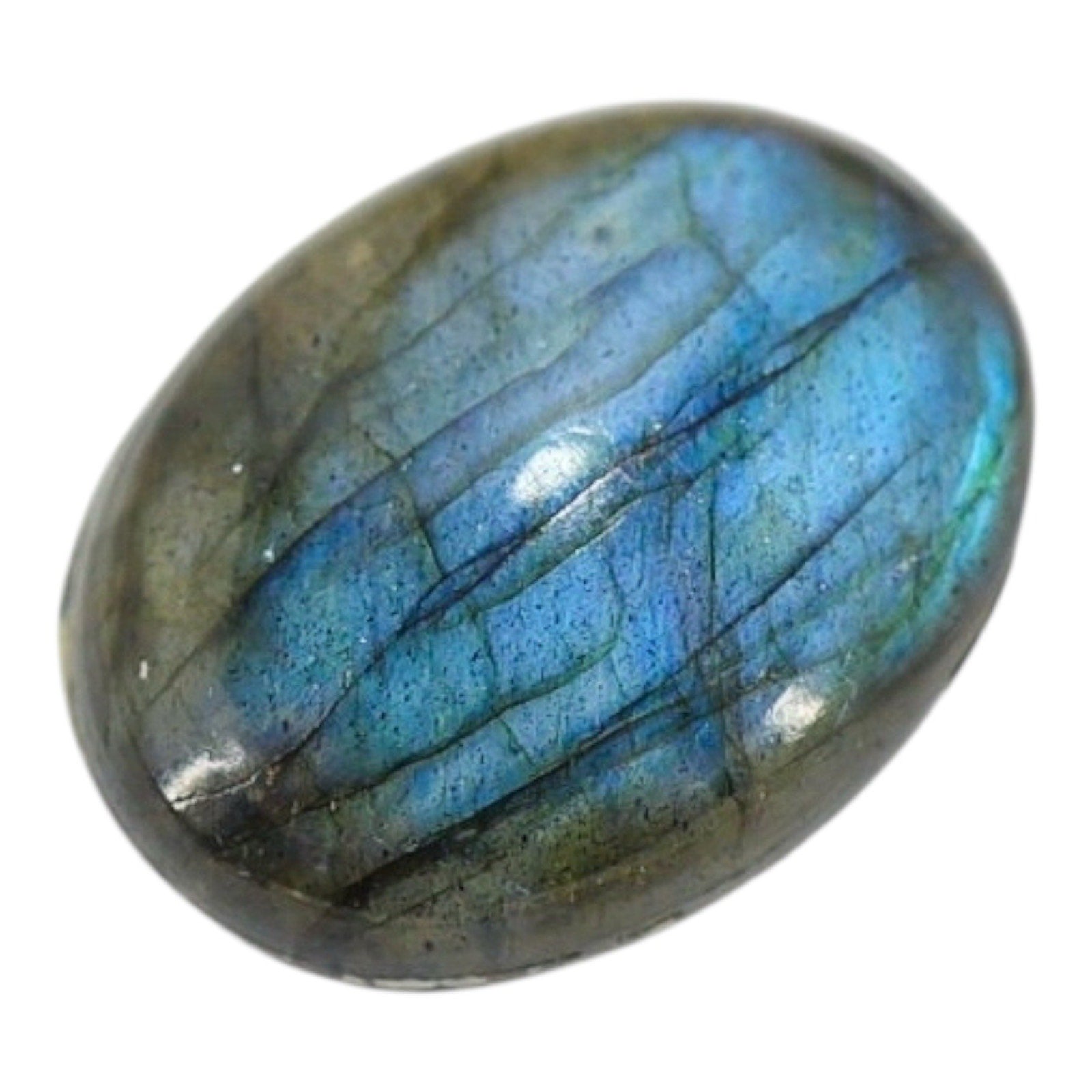 Labradorite Cabochon With Royal Blue Flash 20x15 MM Previously Used Very Pretty