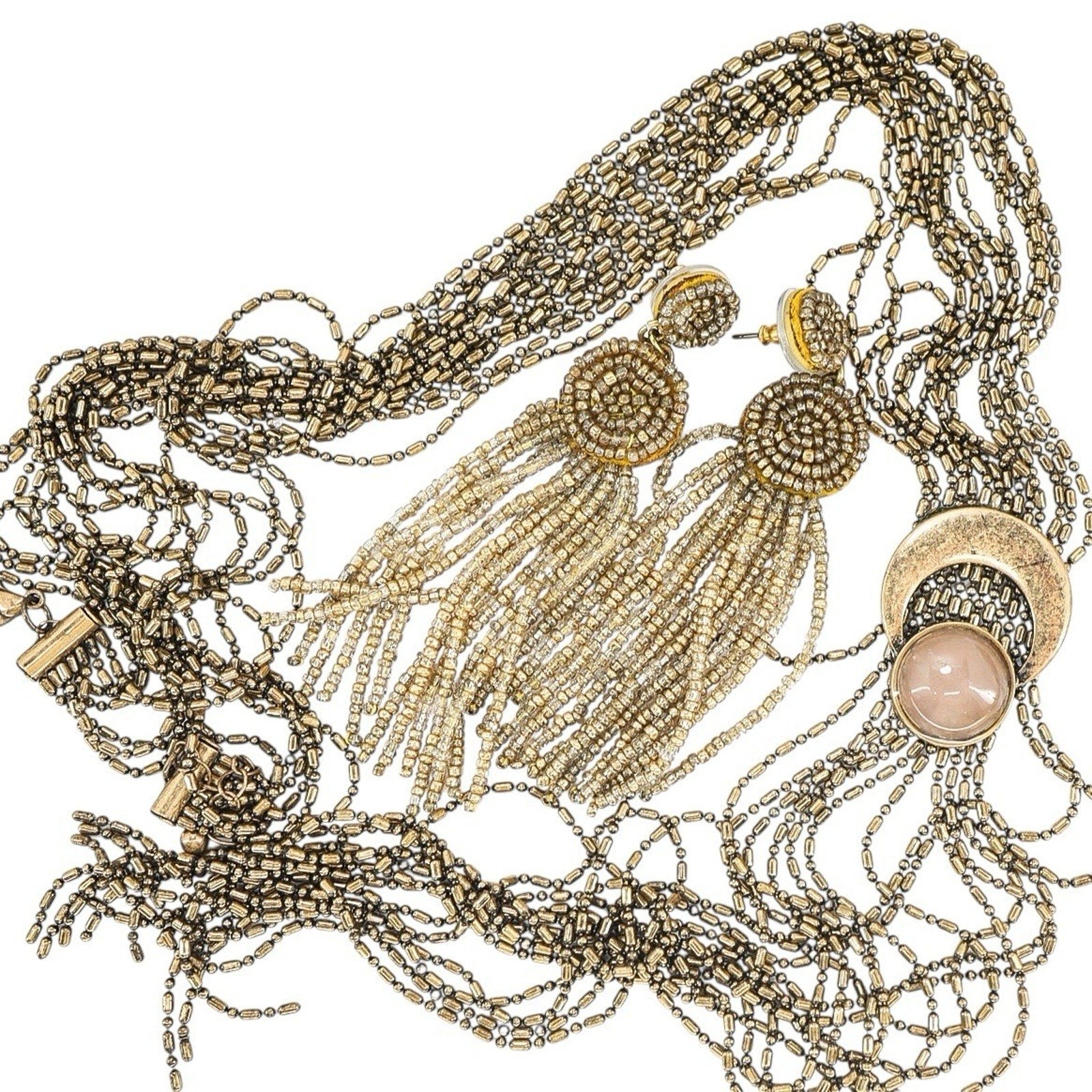 Fashion Jewelry Lot Y2K Boho Chic Glam Eclectic Brass Tone Asian Bold Statement