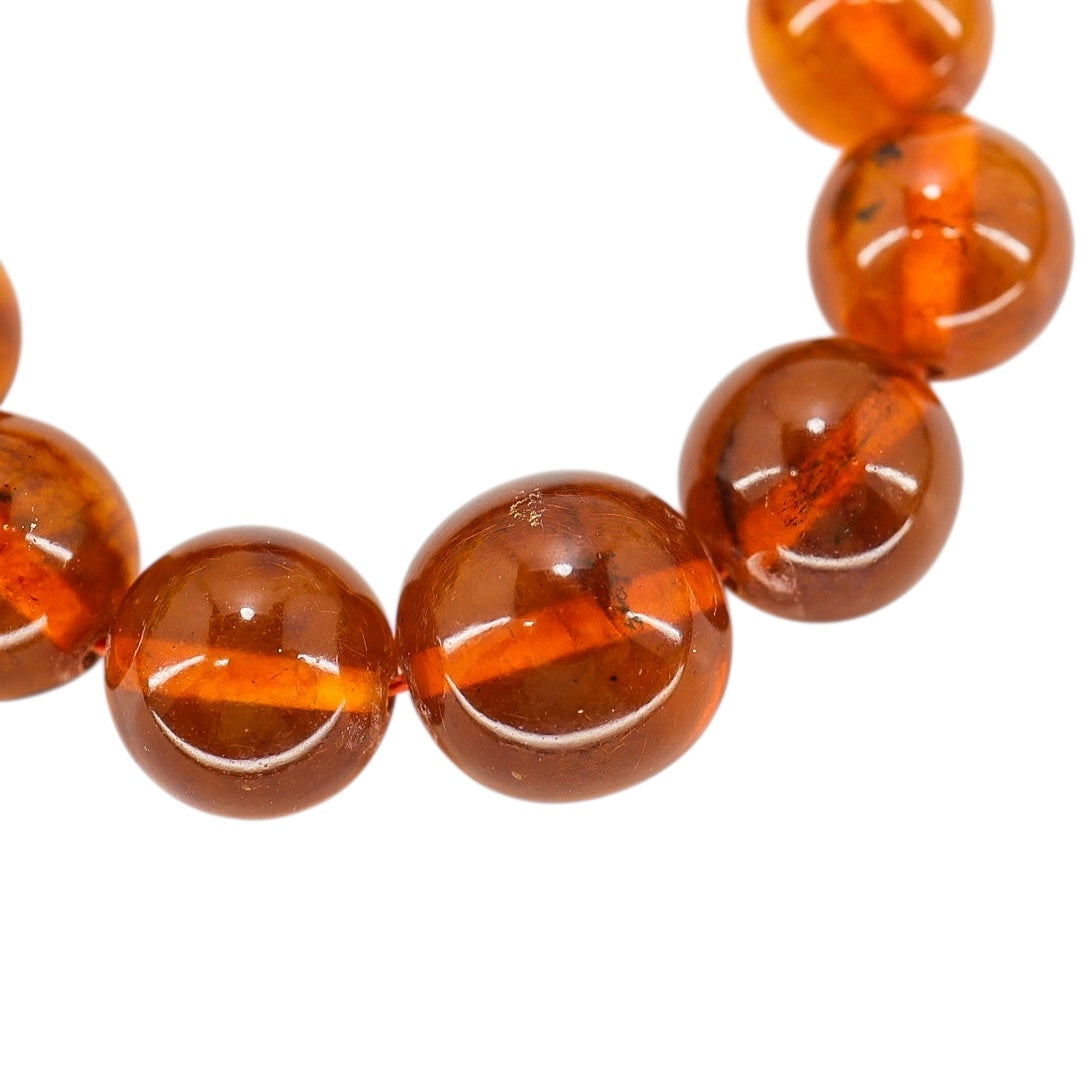 Vintage Camphor Resin Bead Necklace Faux Amber MCM MOD 17”