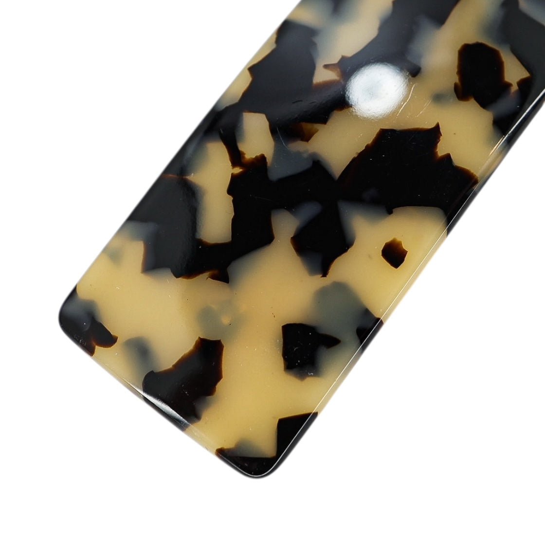 France Luxe Light Faux Tortoise Shell Rectangular Barrette – Blonde Tokyo Pattern