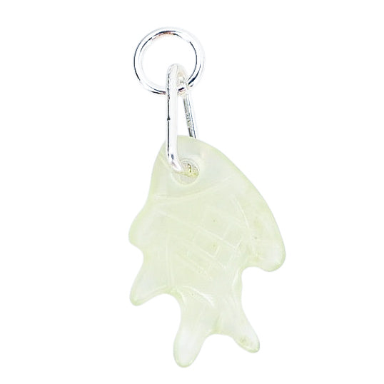 Vintage Carved Genuine Jade 15mm Fish Charm - Price Per 1 Piece OOAK