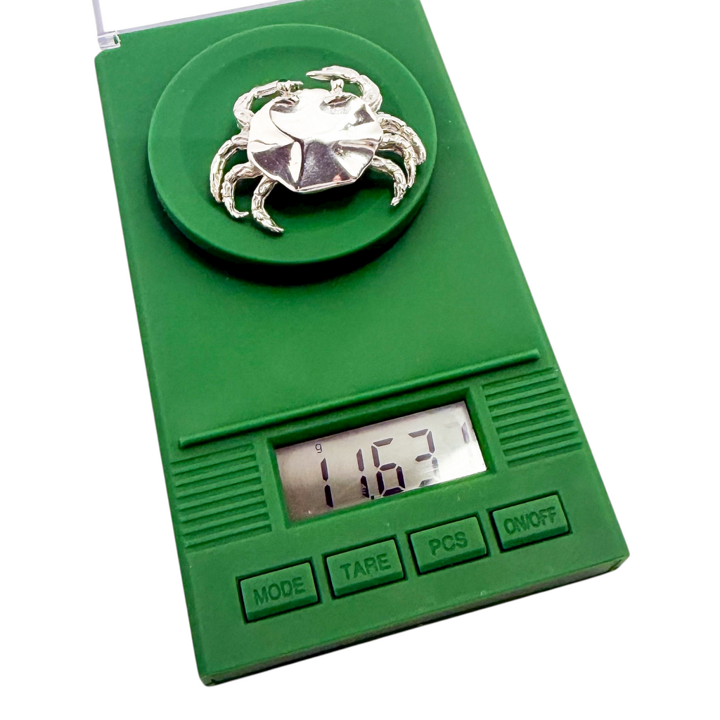 Vintage Sterling Silver Crab Brooch 925 – 1.5 in 11.6 g – Attributed to Elysium Inc