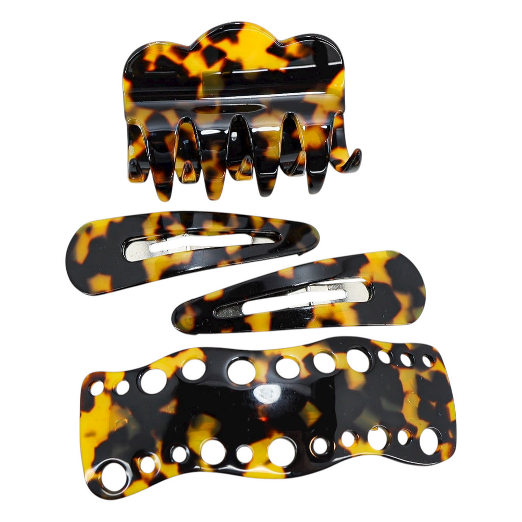 Lot of 3 France Luxe & French-Made Hair Accessories – Tortoiseshell