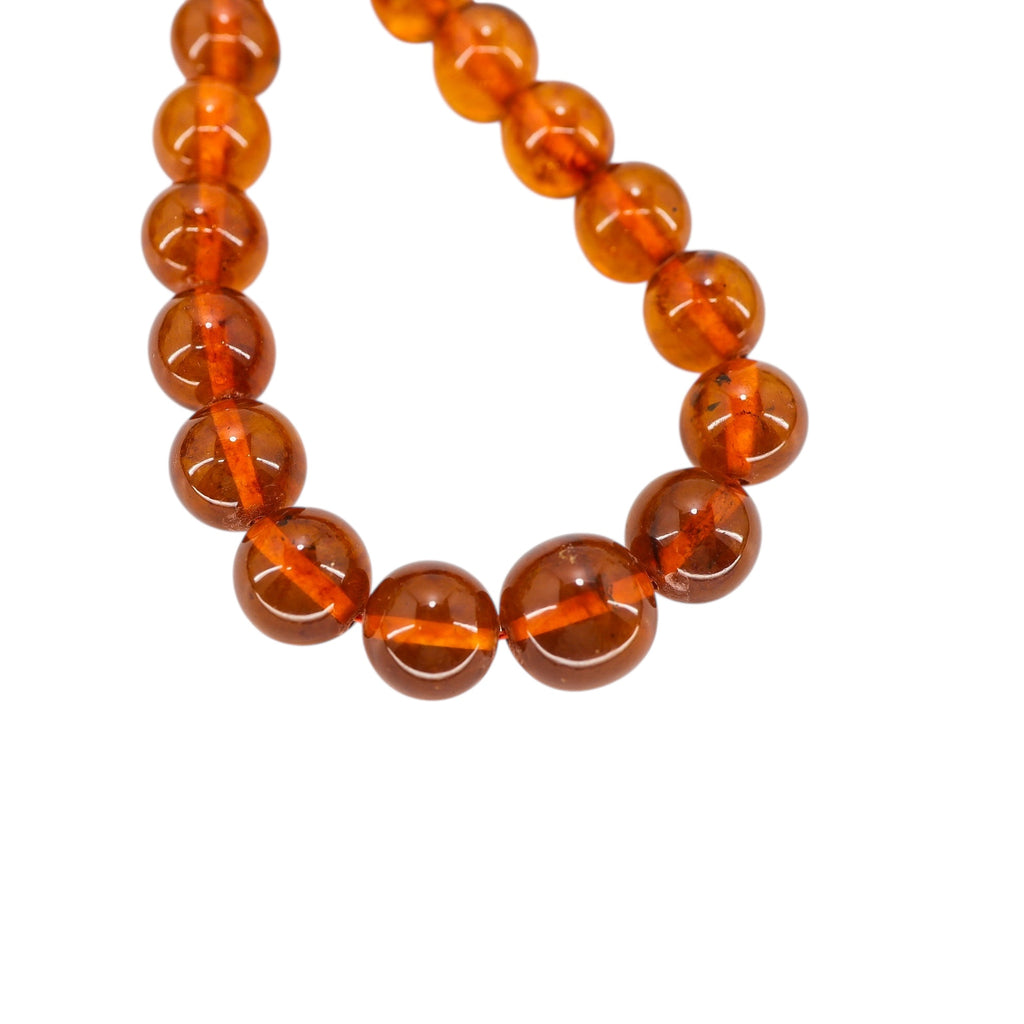 Vintage Camphor Resin Bead Necklace Faux Amber MCM MOD 17”