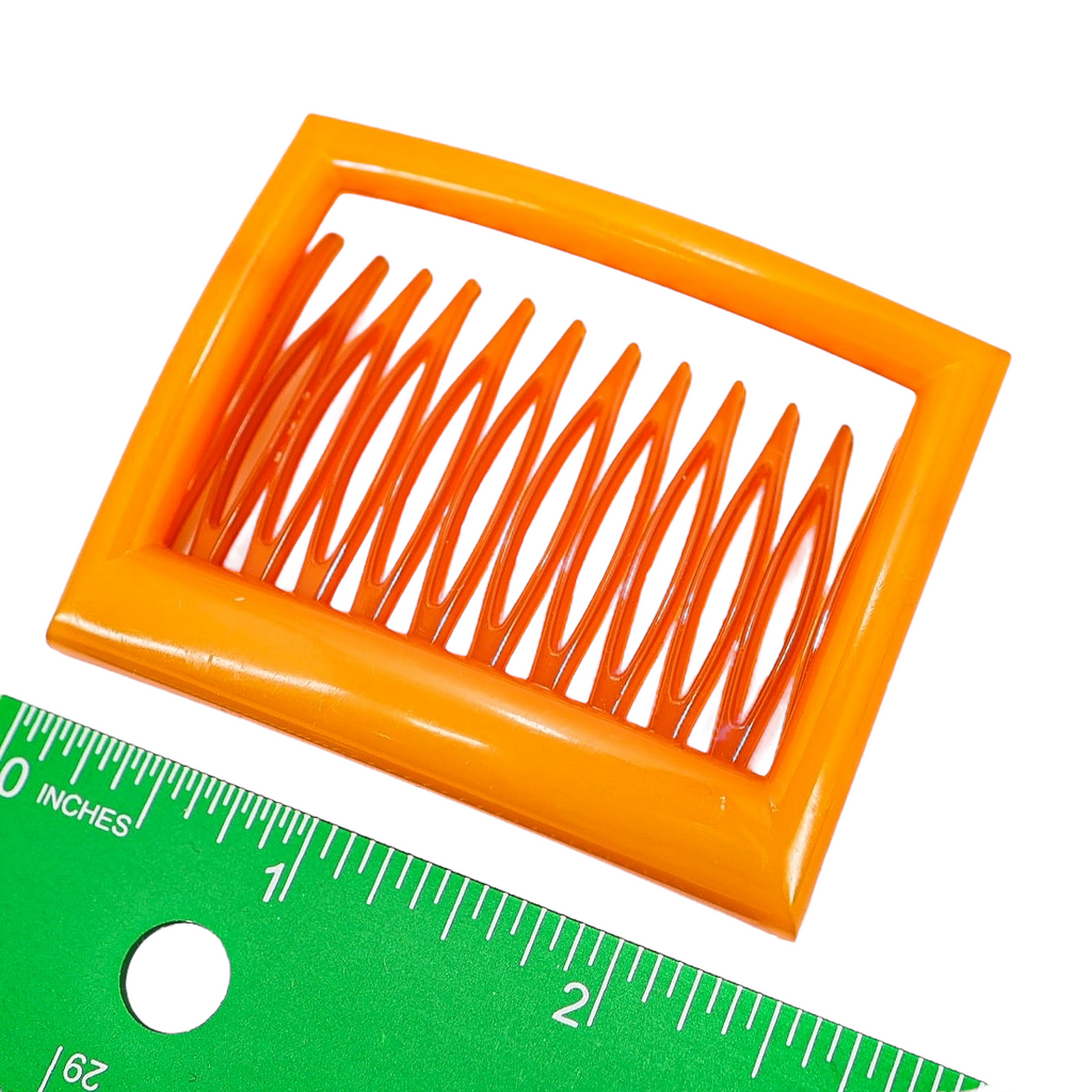 Vintage Buch + Deichmann Hair Comb Orange Cellulose Acetate MOD