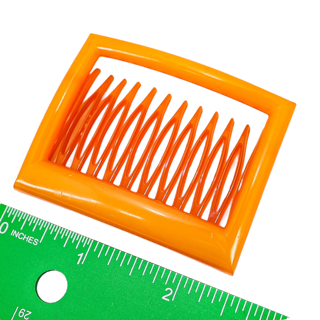 Vintage Buch + Deichmann Hair Comb Orange Cellulose Acetate MOD