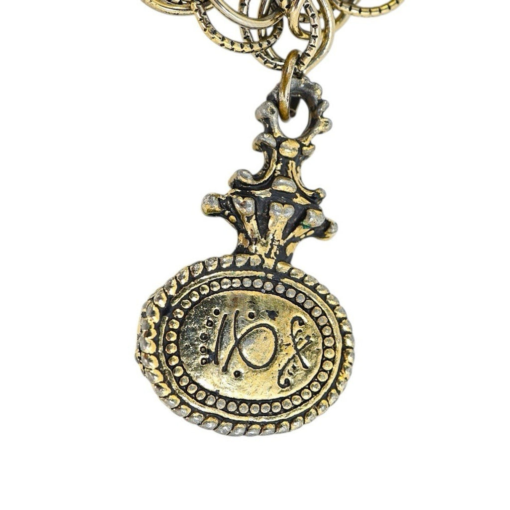 Bold Vintage Charm Bracelet Large Confetti-Style Lucite Resin Green Cabochons