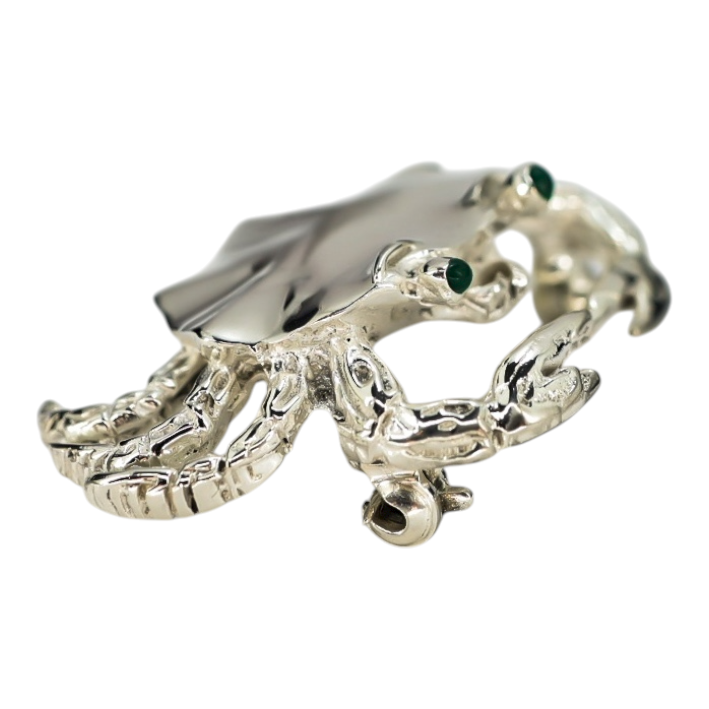 Vintage Sterling Silver Crab Brooch 925 – 1.5 in 11.6 g – Attributed to Elysium Inc