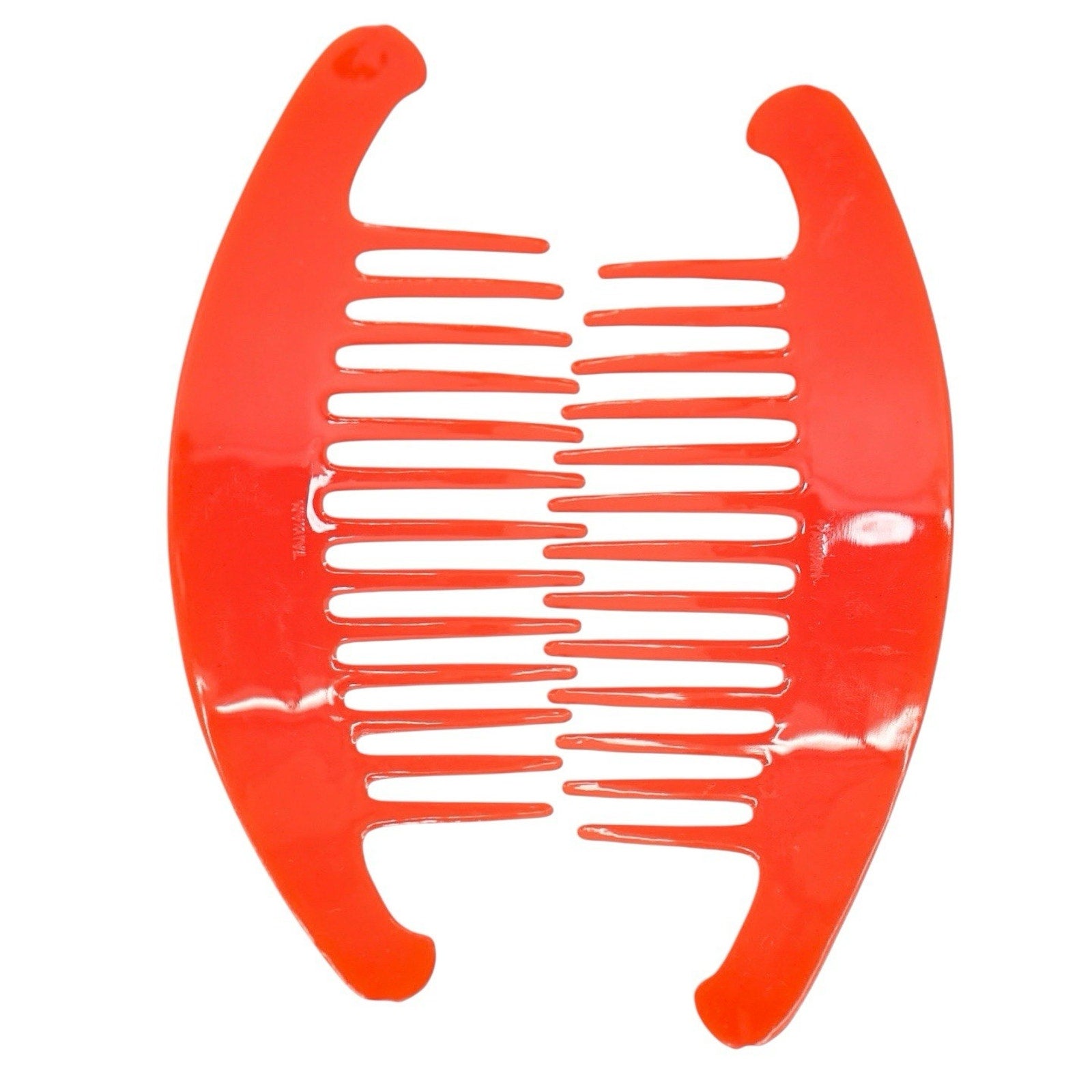 Vintage 80s 90s Y2K Taiwan Hair Clincher Comb Banana Clip Combs Red Pink 5.5 In