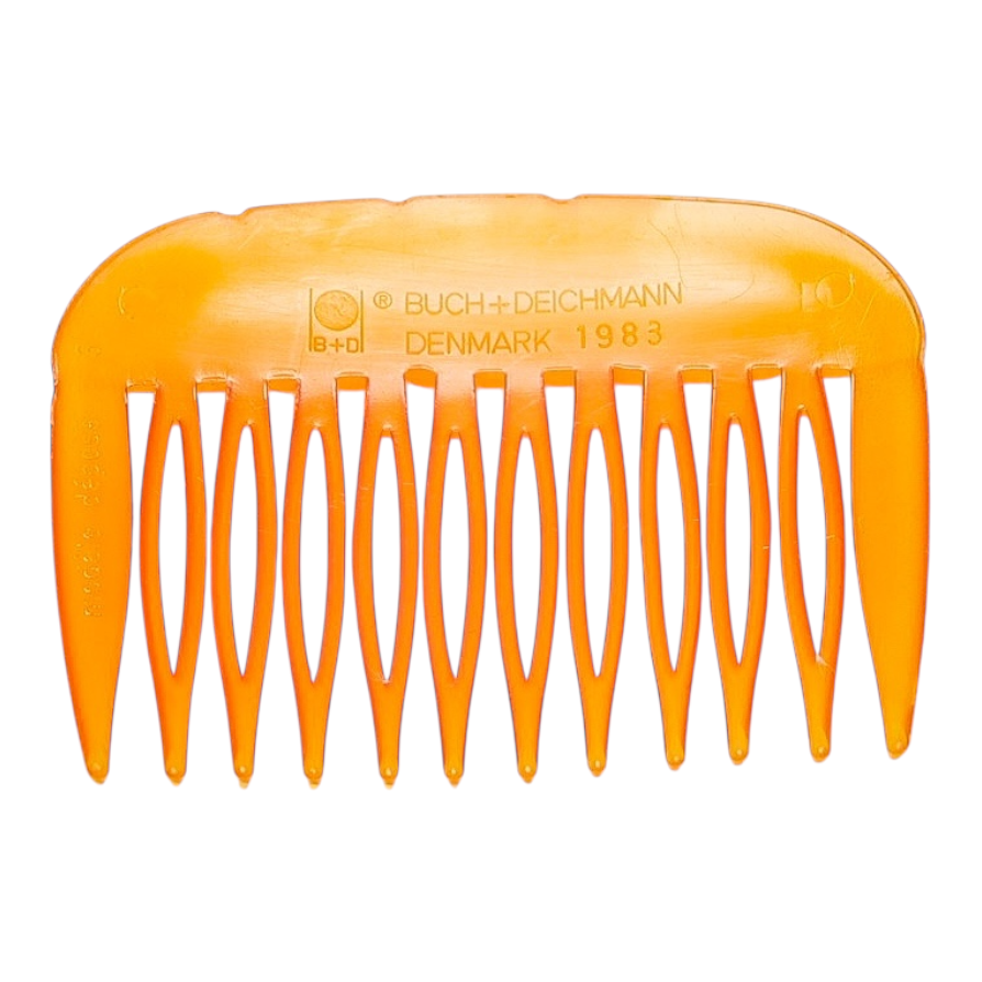 Vintage 1983 Buch + Deichmann Hair Comb Butterscotch Gradient MOD