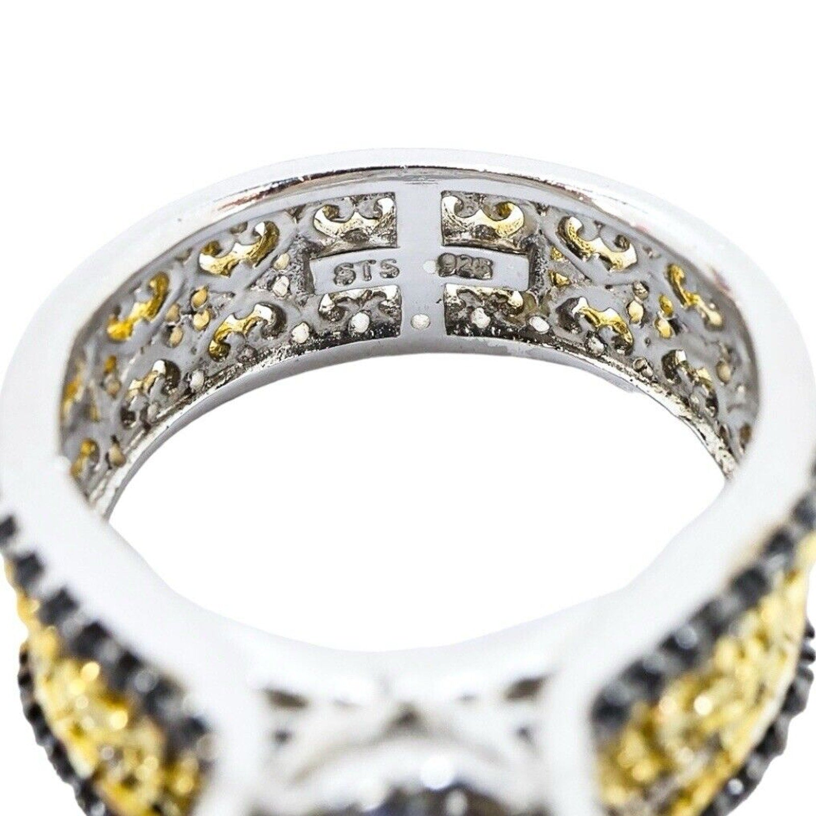 Large Statement Mystic Topaz Sterling Silver Ring STS Chuck Clemency Size 7.5