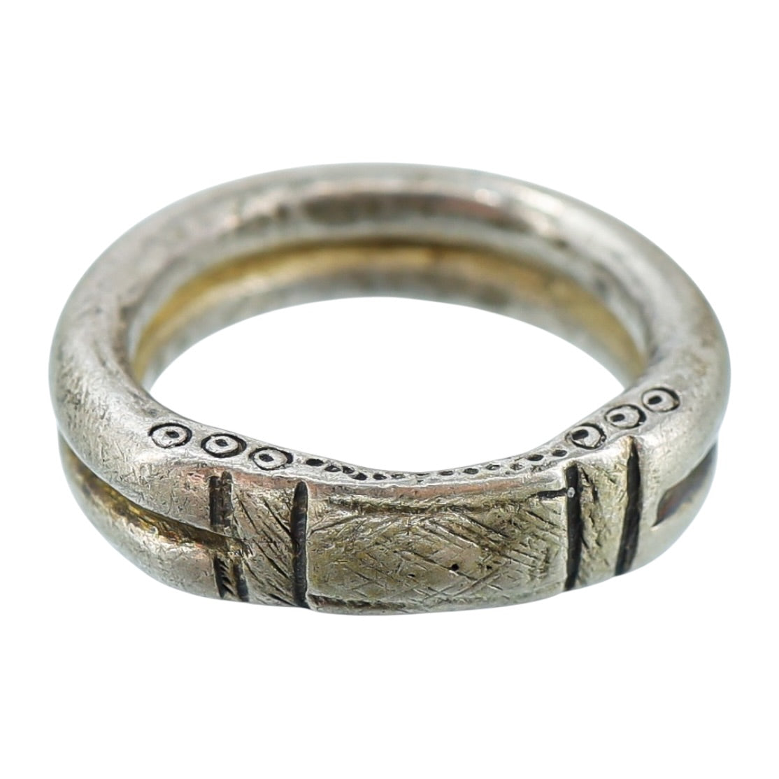 Vintage Saharan Ring Size 13 Hand Engraved Saharan Tribal Ethnographic 16g