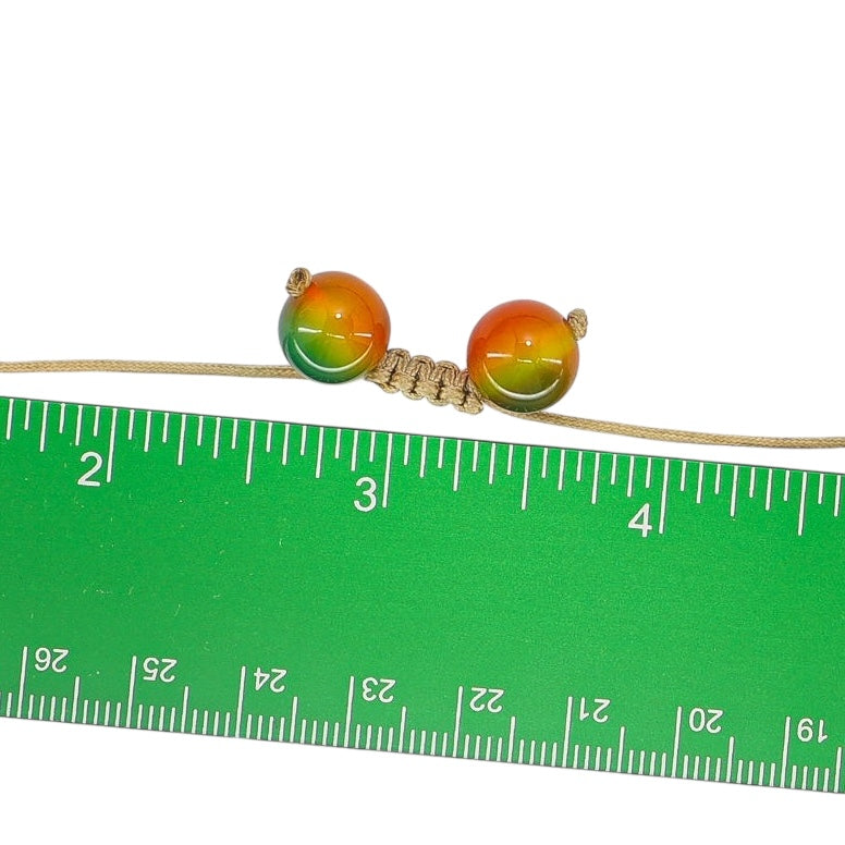 Bold Statement Multicolor Vintage Rainbow Agate Bead Necklace Adjustable Length