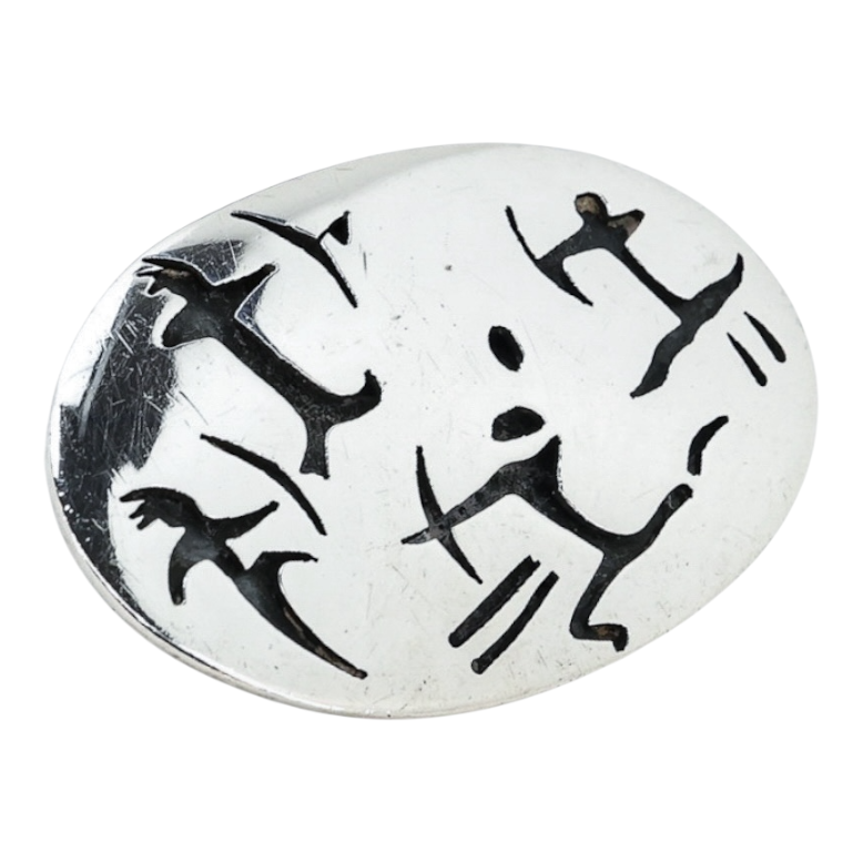 Antonio Pineda Mexican Modernist Sterling Silver 970 Brooch