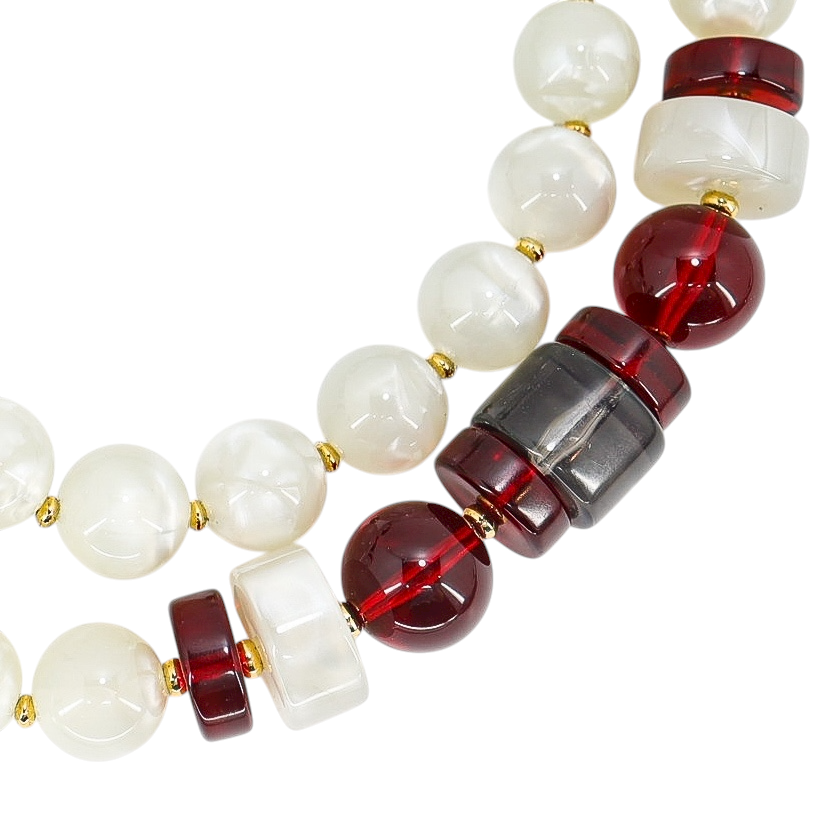 Monet NWT NOS Moonglow Lucite Chunky Statement Necklace 30”