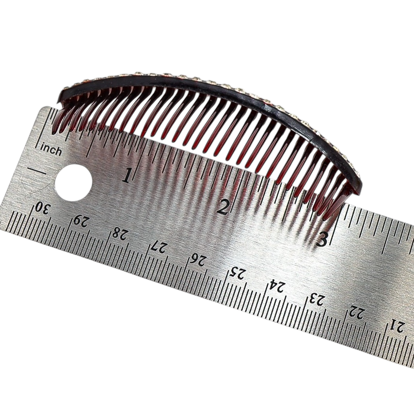 Vintage 1930s KANT-SLIP USA Hair Comb – Art Deco Celluloid Rhinestone