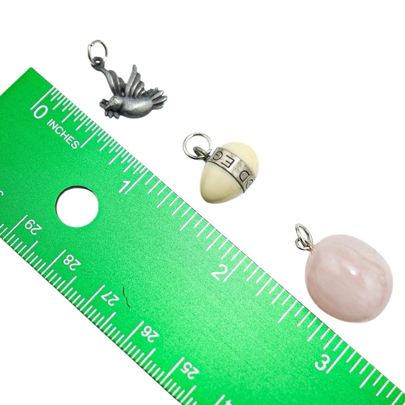 Curated Lot 15 Silver-tone Charms Pendants Boho Whimsical Figural Natural Stones