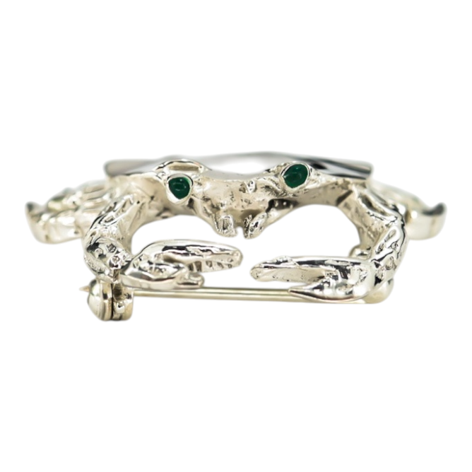 Vintage Sterling Silver Crab Brooch 925 – 1.5 in 11.6 g – Attributed to Elysium Inc