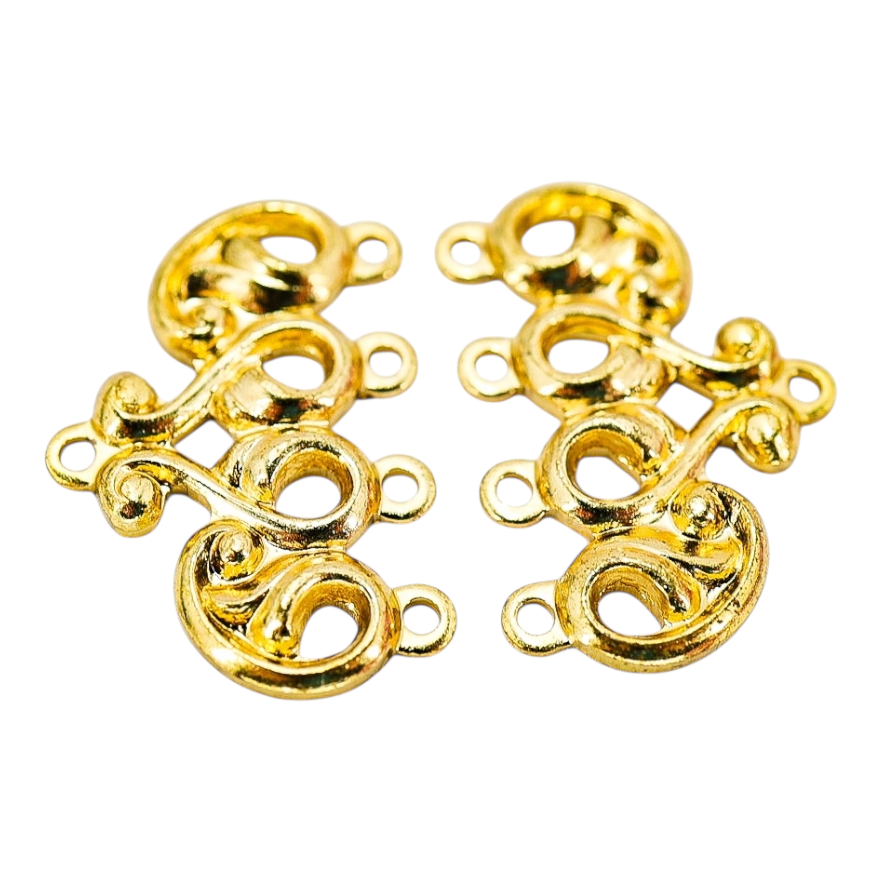 3-1 And 4-1 Combo NOS Vintage Multi Strand Gold-tone Connector Findings