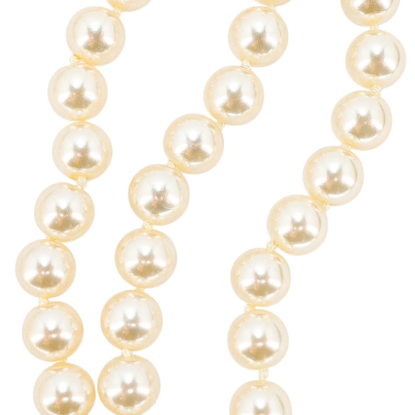 Classic Triple-Strand Faux Pearl Choker Necklace with Rhinestone Clasp