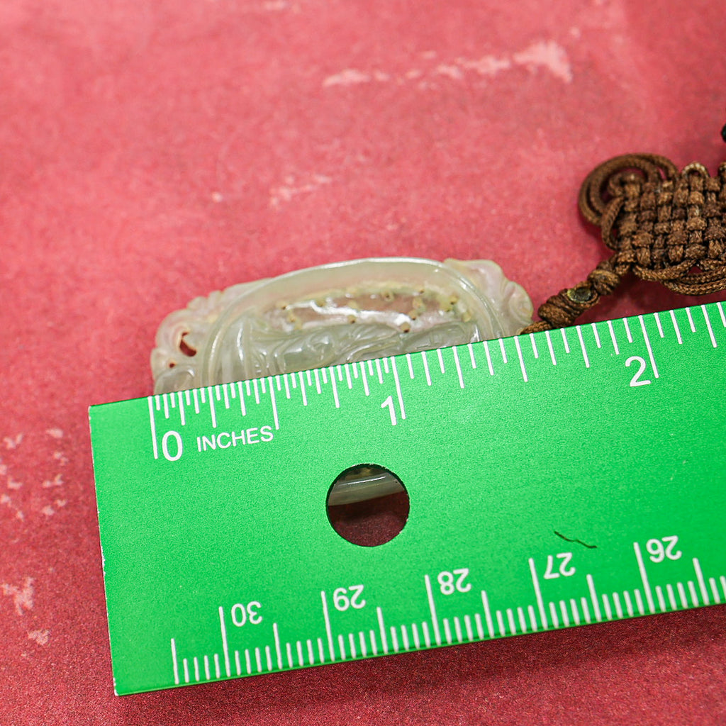 Jade Jadeite Finely Hand Carved Buddha Pendant Necklace 1 5/8 in x 1 in 11g
