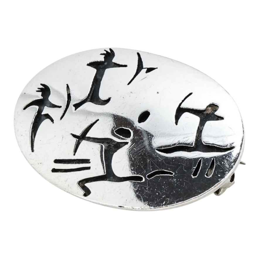 Antonio Pineda Mexican Modernist Sterling Silver 970 Brooch