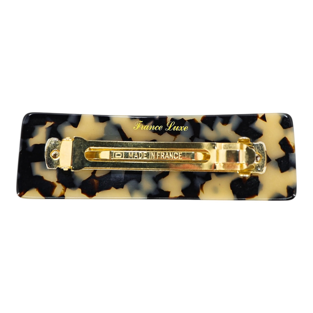 France Luxe Light Faux Tortoise Shell Rectangular Barrette – Blonde Tokyo Pattern