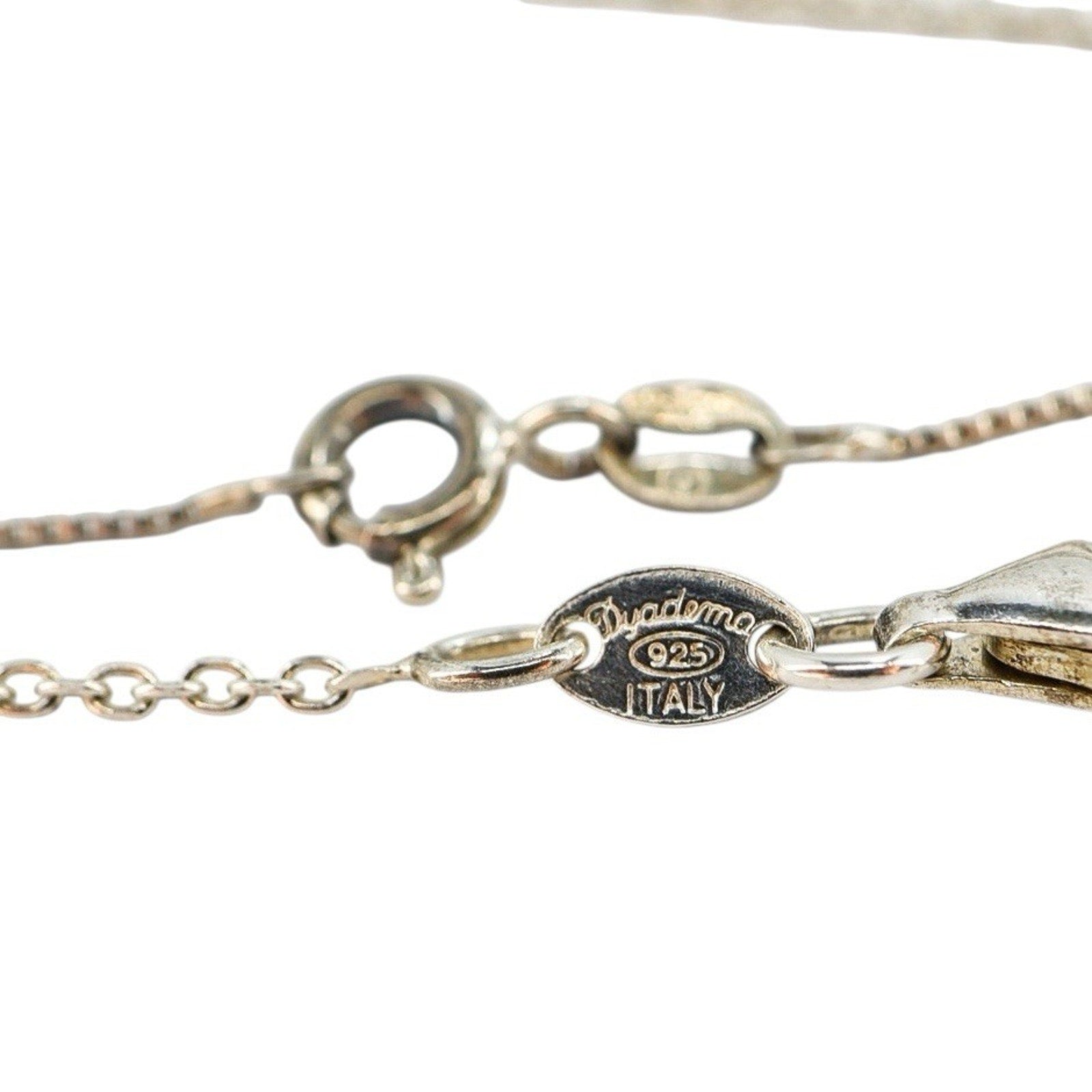 Lot 2 Stackable Layered Necklace Dyadema Puffy Heart 925 Italy “Forever” Puzzle