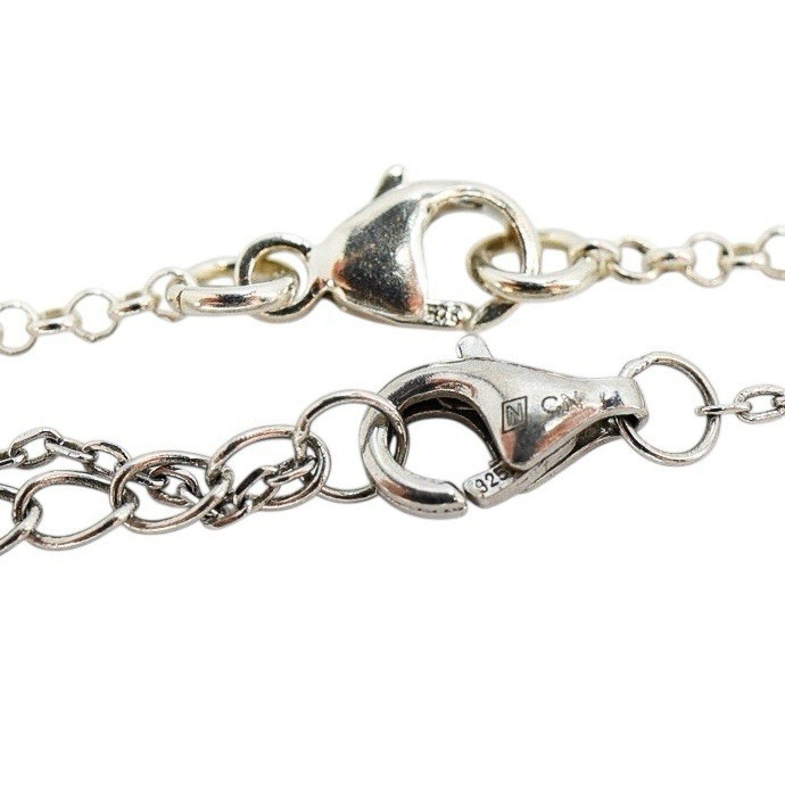 Lot of 2 Layered Necklaces Minimalist Elegant Sterling Silver Bar Pendants