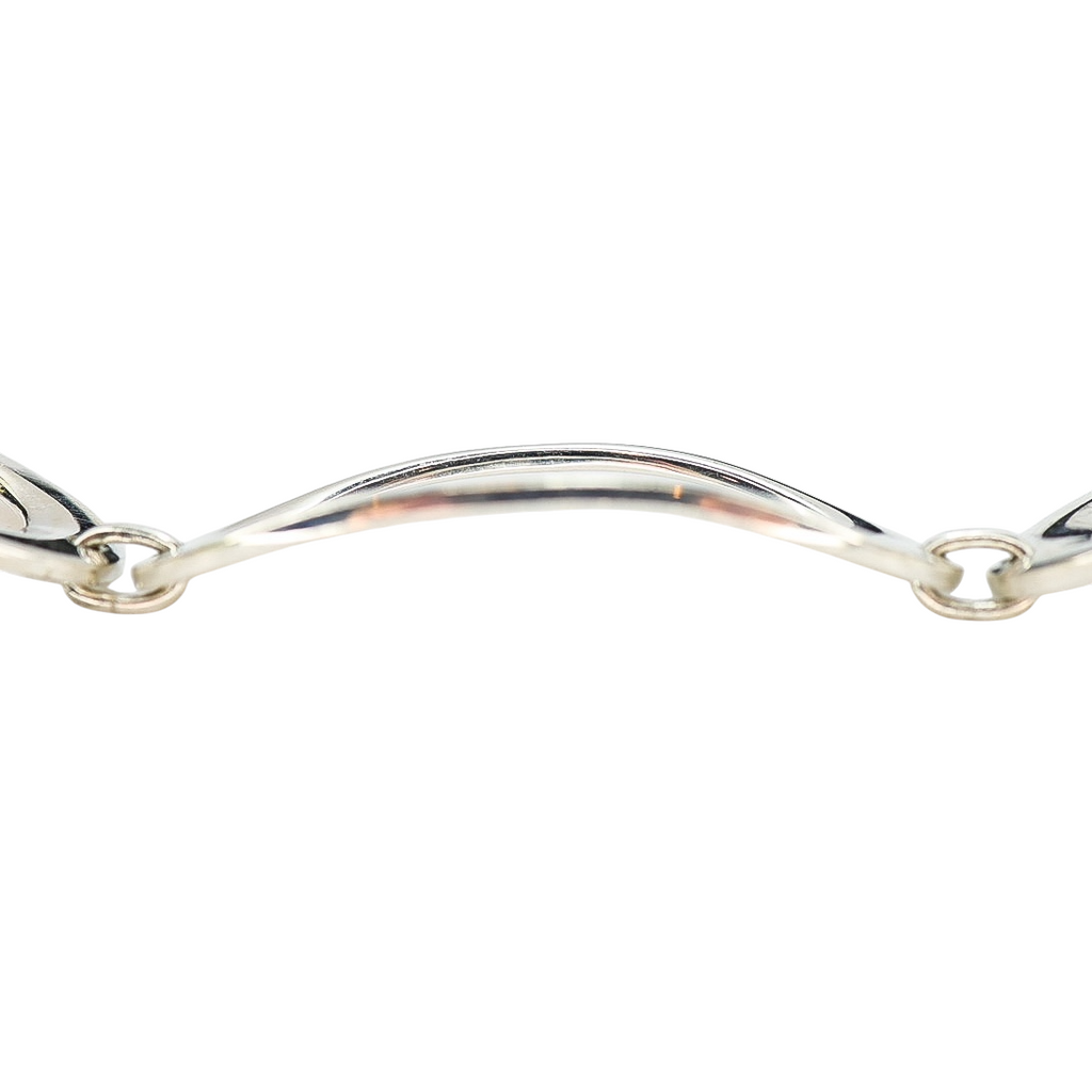 Modernist Sterling Silver Open Oval Link Bracelet – 7.75”, 24.6G