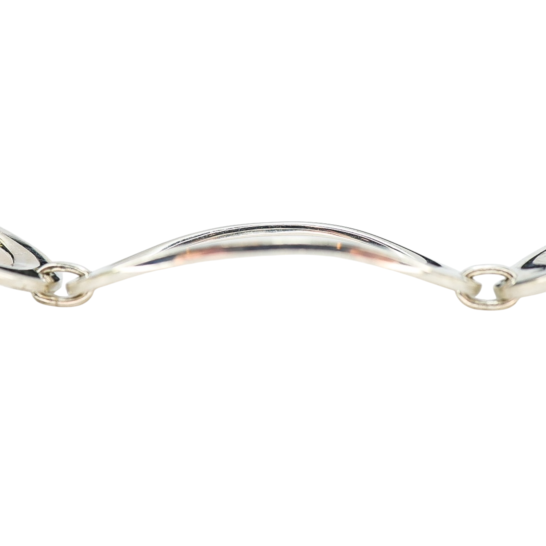 Modernist Sterling Silver Open Oval Link Bracelet – 7.75”, 24.6G