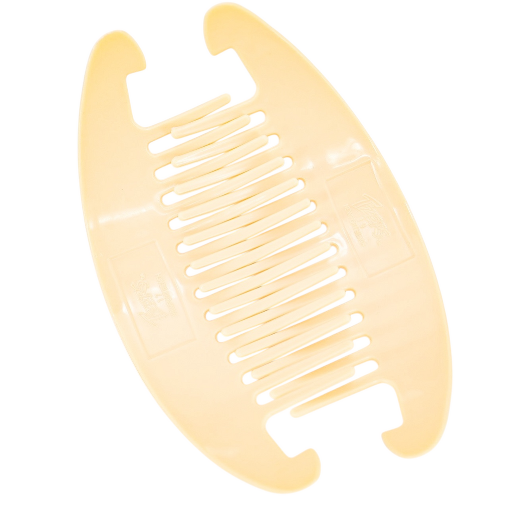 Vintage Tzers Taiwan Hair Clincher Comb Banana Clip Cream Light Green 5.5 In