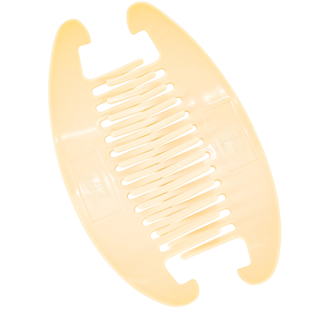 Vintage Tzers Taiwan Hair Clincher Comb Banana Clip Cream Light Green 5.5 In