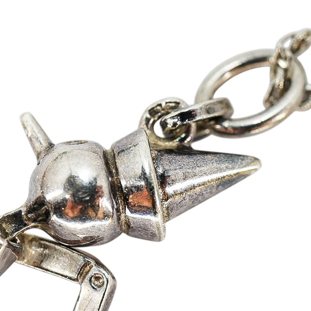 Vintage Sterling Silver Articulated Pinocchio Puppet Pendant Necklace