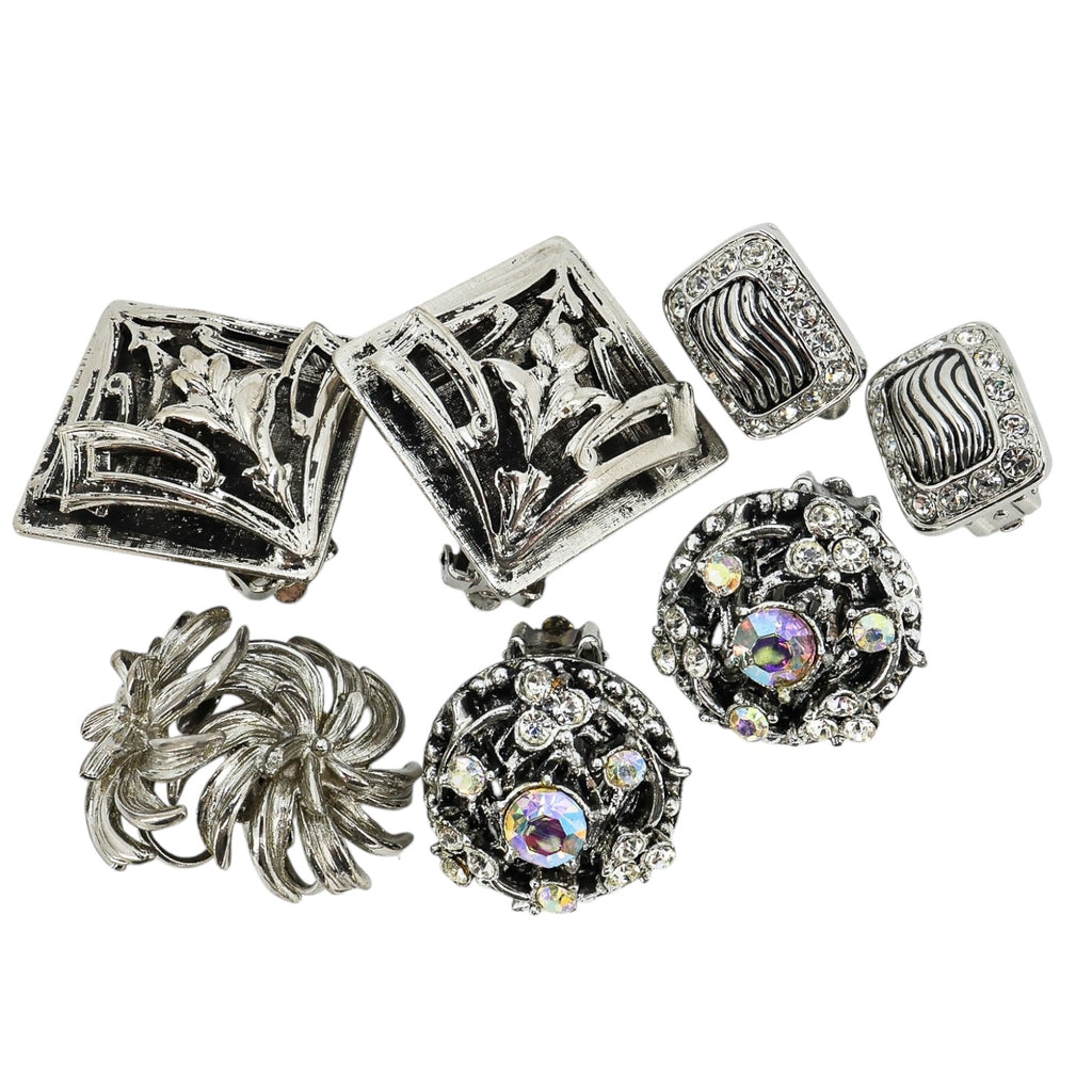 Silver Tone Filigree Whimsical Jewelry Lot - Nature Inspired Vintage To Now