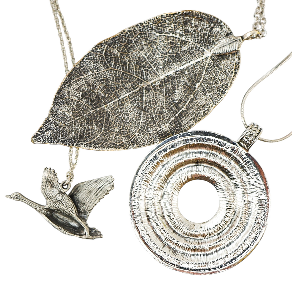 Silver Tone Filigree Whimsical Jewelry Lot - Nature Inspired Vintage To Now
