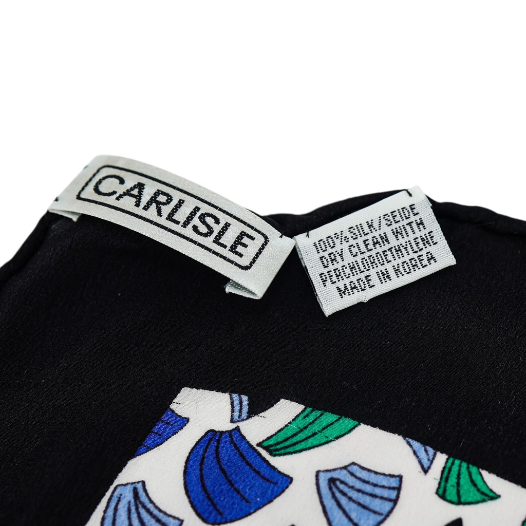 Vintage Carlisle 100% Silk Scarf Modernist MOD GEO Patchwork 57” x 18”