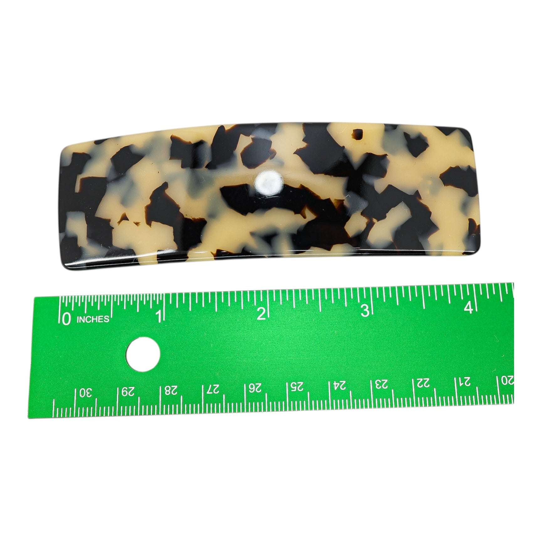 France Luxe Light Faux Tortoise Shell Rectangular Barrette – Blonde Tokyo Pattern