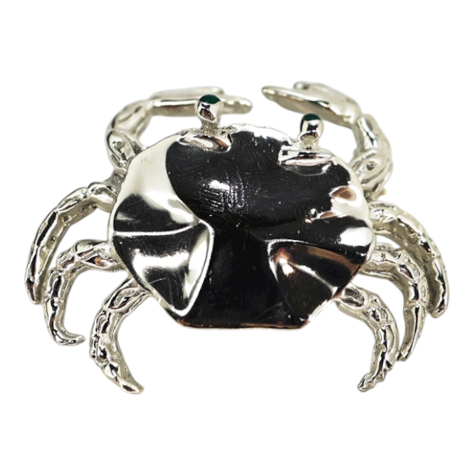 Vintage Sterling Silver Crab Brooch 925 – 1.5 in 11.6 g – Attributed to Elysium Inc
