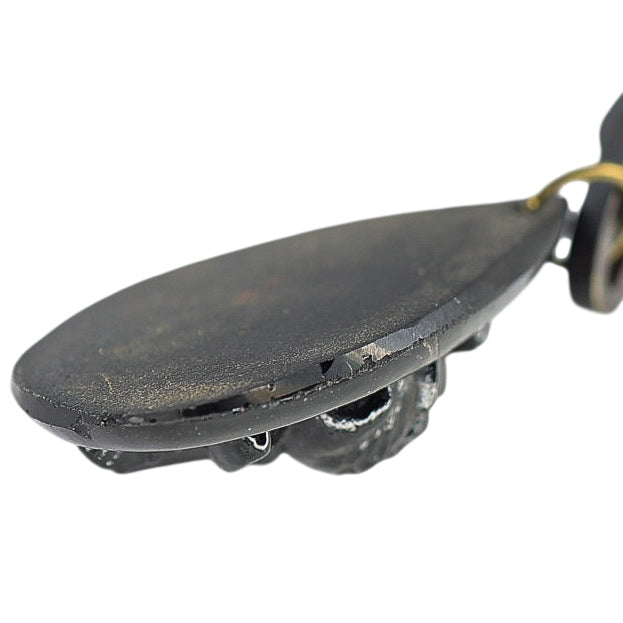 Mourning Jewelry Revival Necklace 1920-1940 - Lacquered Jet And Horn