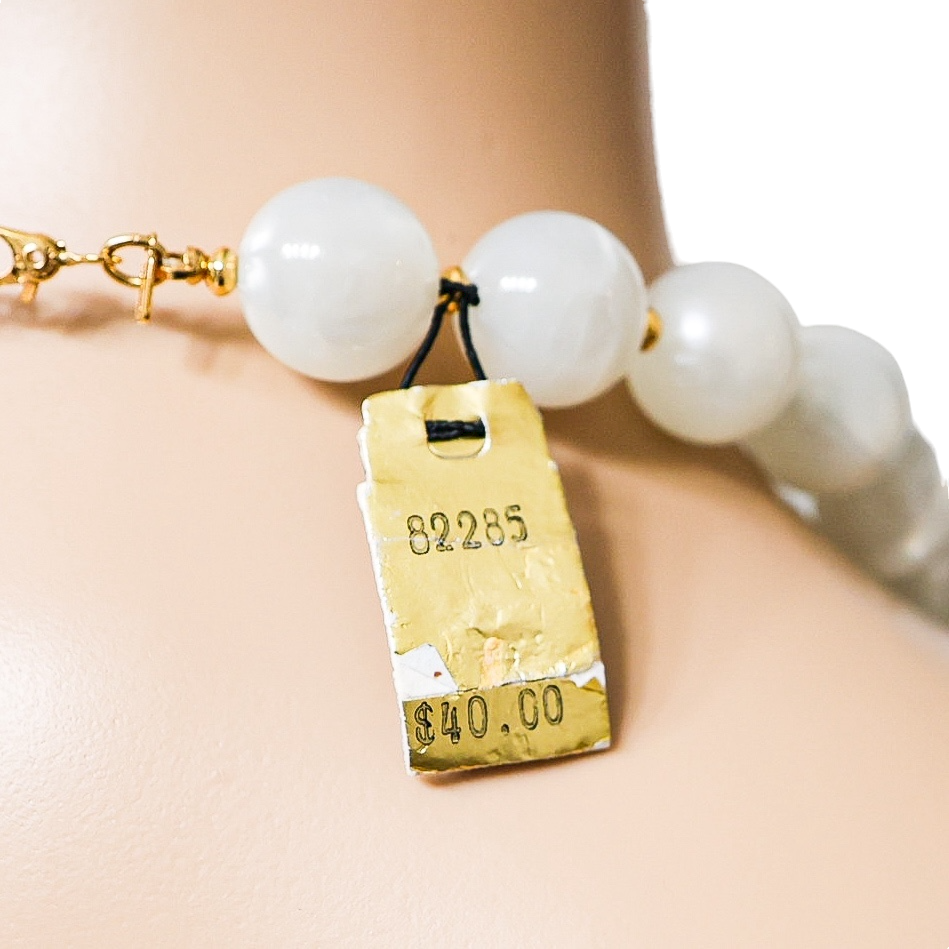 Monet NWT NOS Moonglow Lucite Chunky Statement Necklace 30”