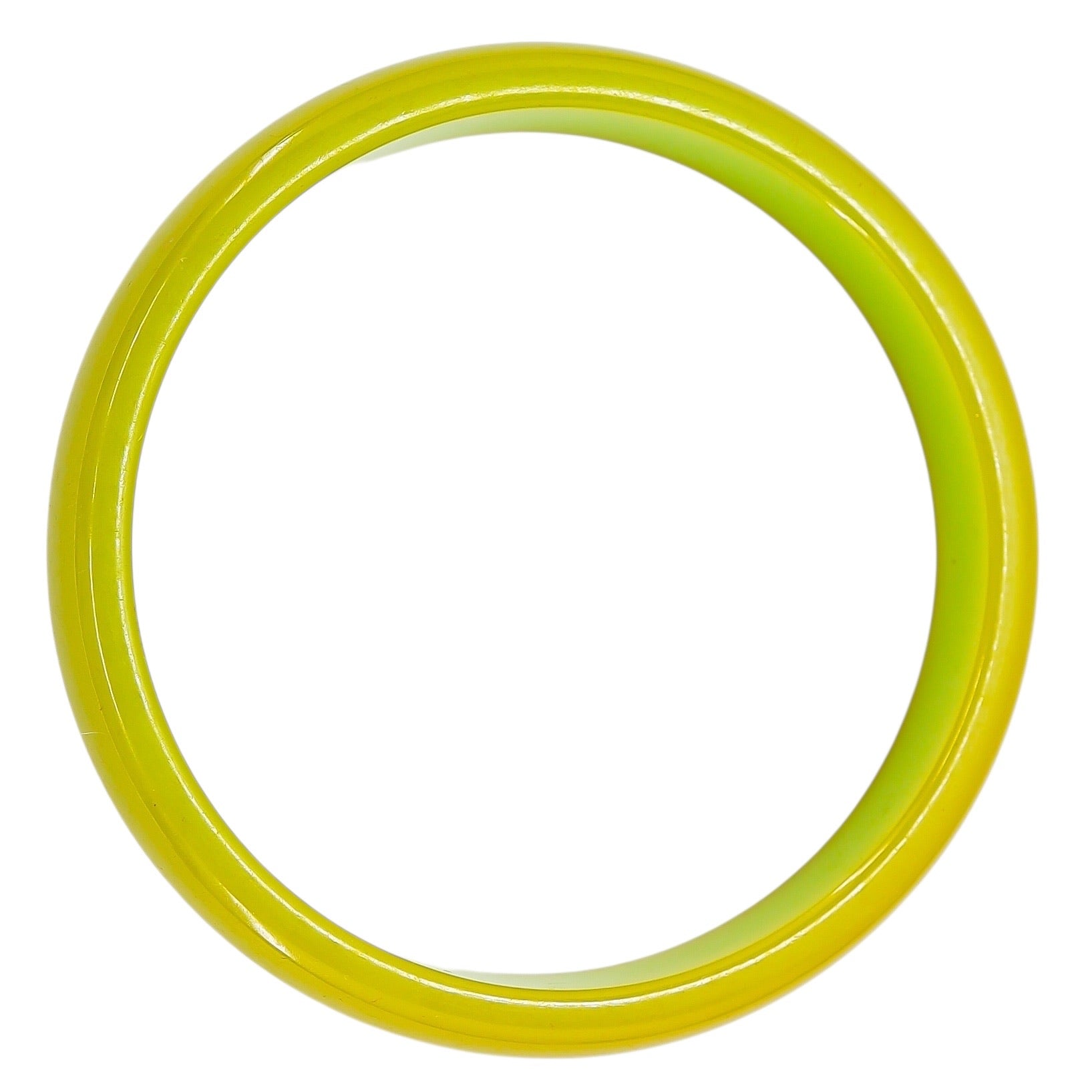 Vintage Green Bakelite Bangle - Chartreuse / Lime / Green Pea Color