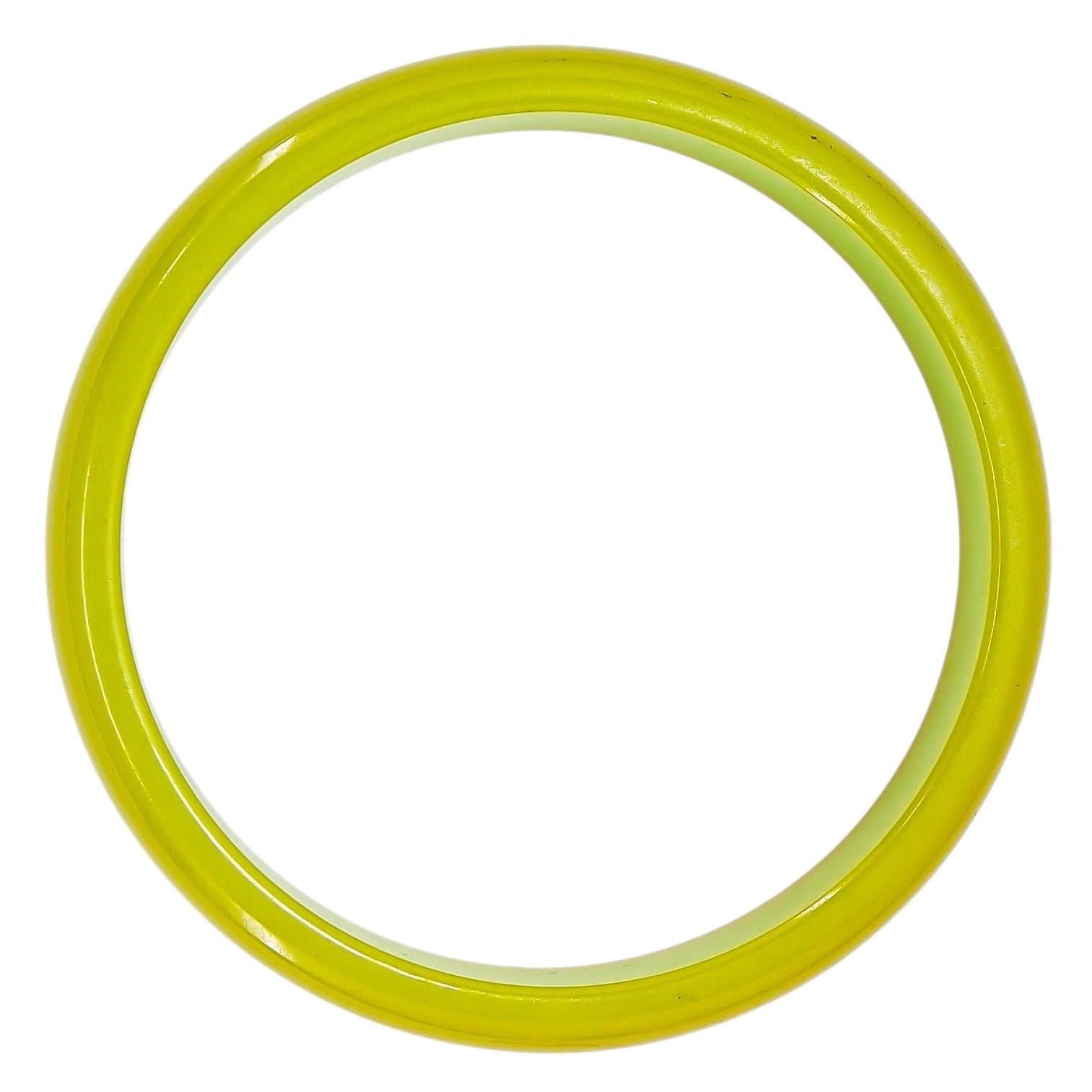 Vintage Green Bakelite Bangle - Chartreuse / Lime / Green Pea Color