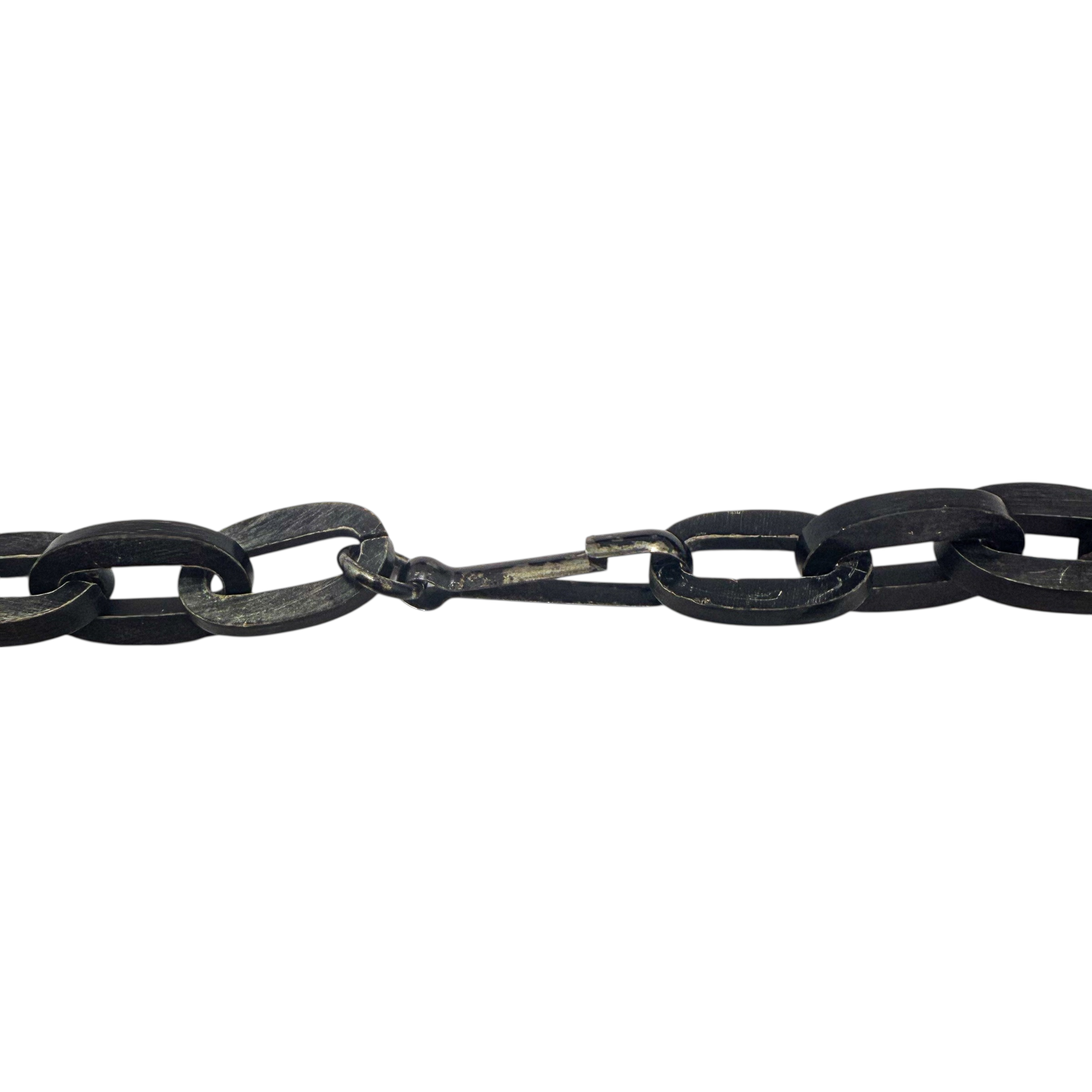 Mourning Jewelry Revival Necklace 1920-1940 - Lacquered Jet And Horn