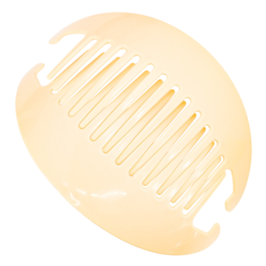 Vintage Tzers Taiwan Hair Clincher Comb Banana Clip Cream Light Green 5.5 In