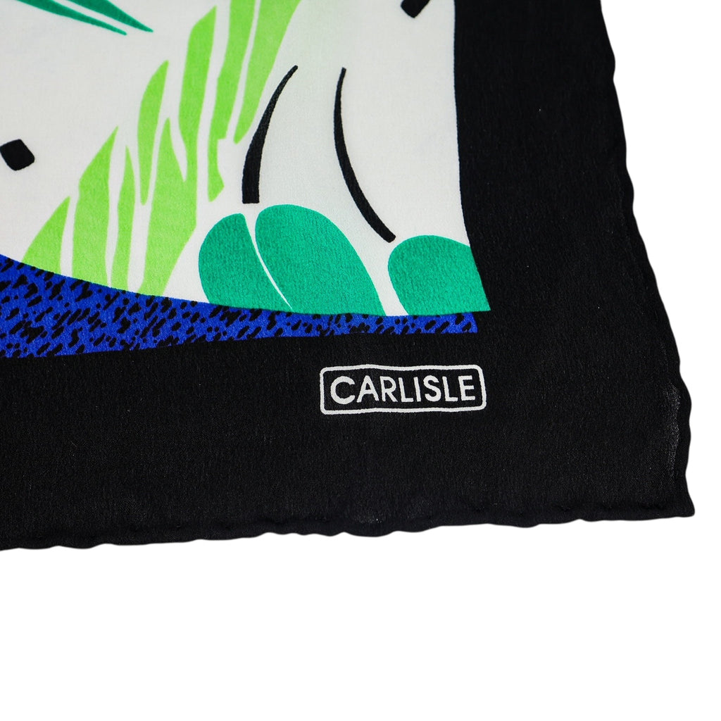 Vintage Carlisle 100% Silk Scarf Modernist MOD GEO Patchwork 57” x 18”