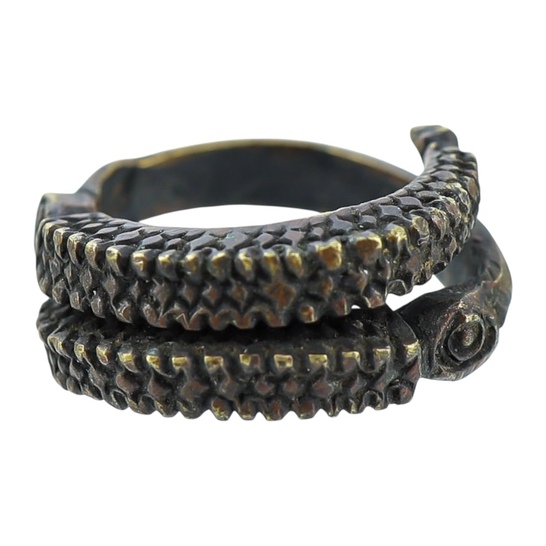 Vintage Tuareg Berber Snake Ring Size 7 Handcrafted Saharan Tribal Ethnographic 9g