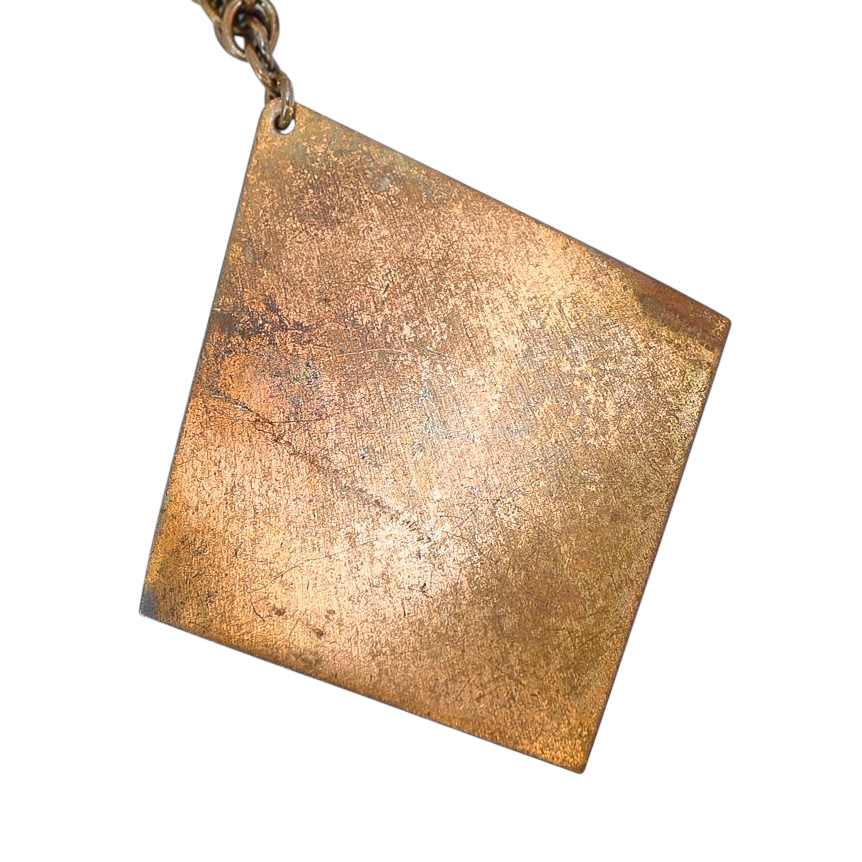 Vintage Handcrafted Copper Pendant Necklace – Raised Buddha Design MCM
