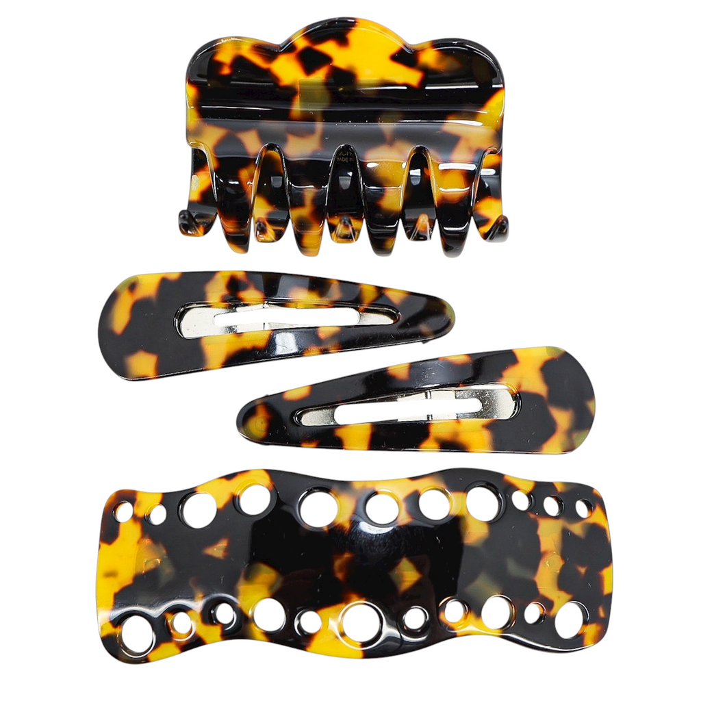 Lot of 3 France Luxe & French-Made Hair Accessories – Tortoiseshell